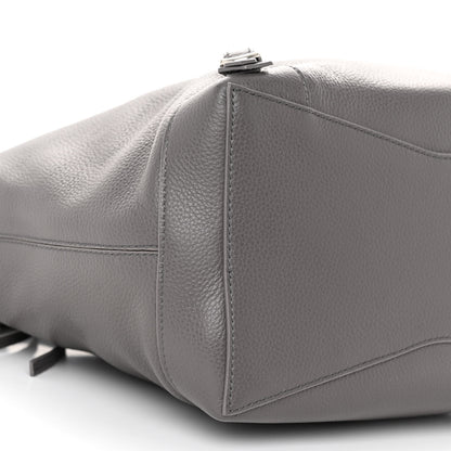 Balenciaga Grained Calfskin Silver Hardware Small Neo Classic Hobo Dark Grey 9 of 10