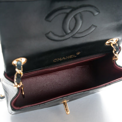 Chanel Lambskin Quilted Mini Square Flap Black 5 of 8