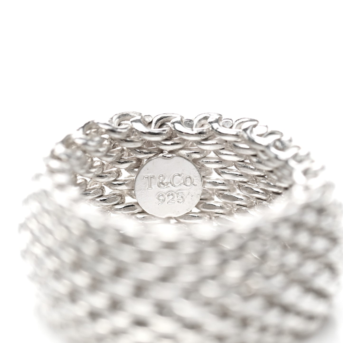 Sterling Silver Somerset Mesh Ring 55 7.25