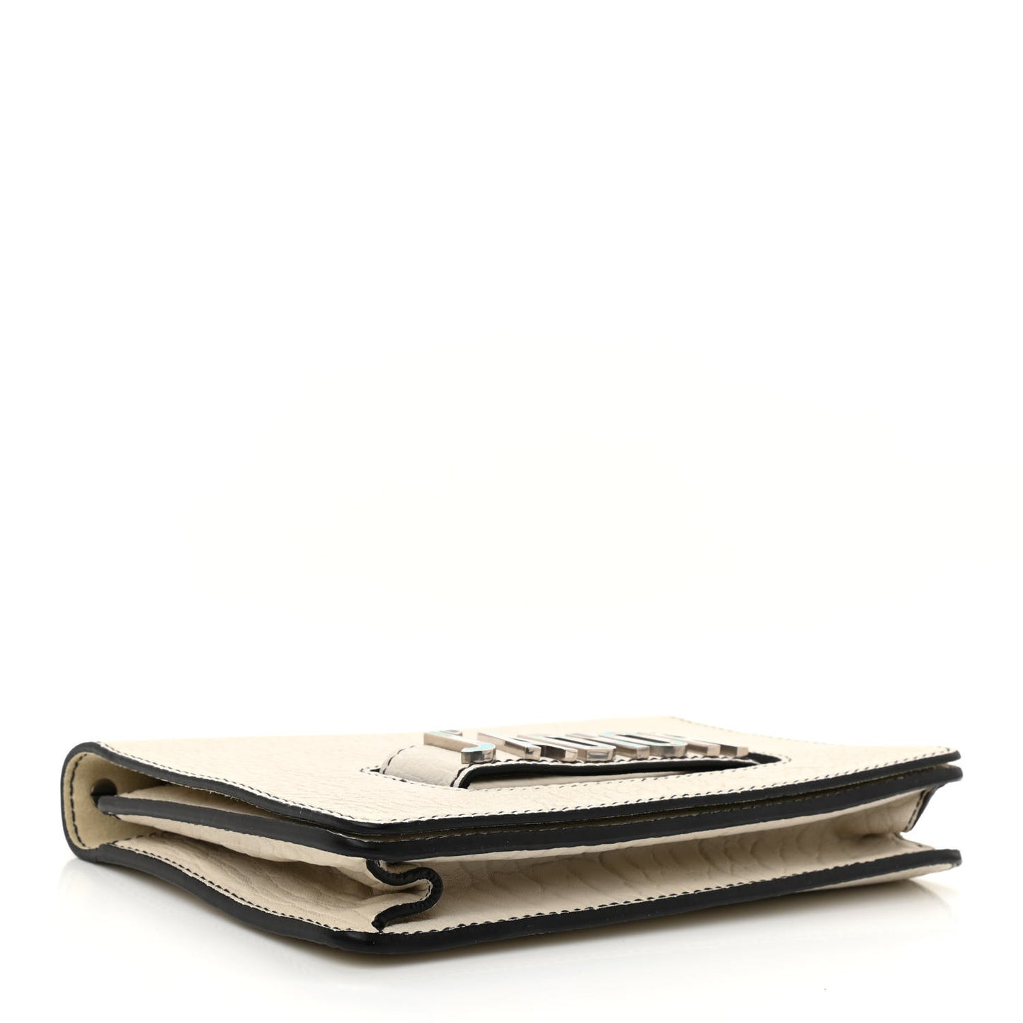 Canyon Grained Lambskin J'Adior Chain Flap Bag Off White