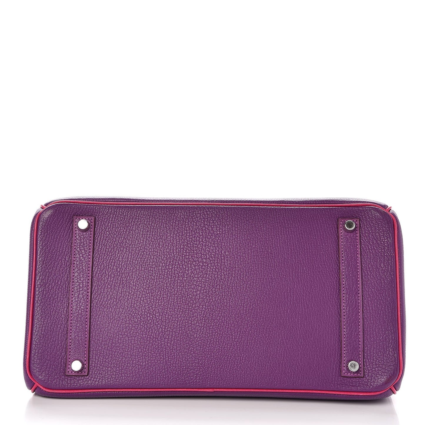 Chevre Mangalore Bi-Color Horseshoe Birkin 35 Ultraviolet Rose Tyrien