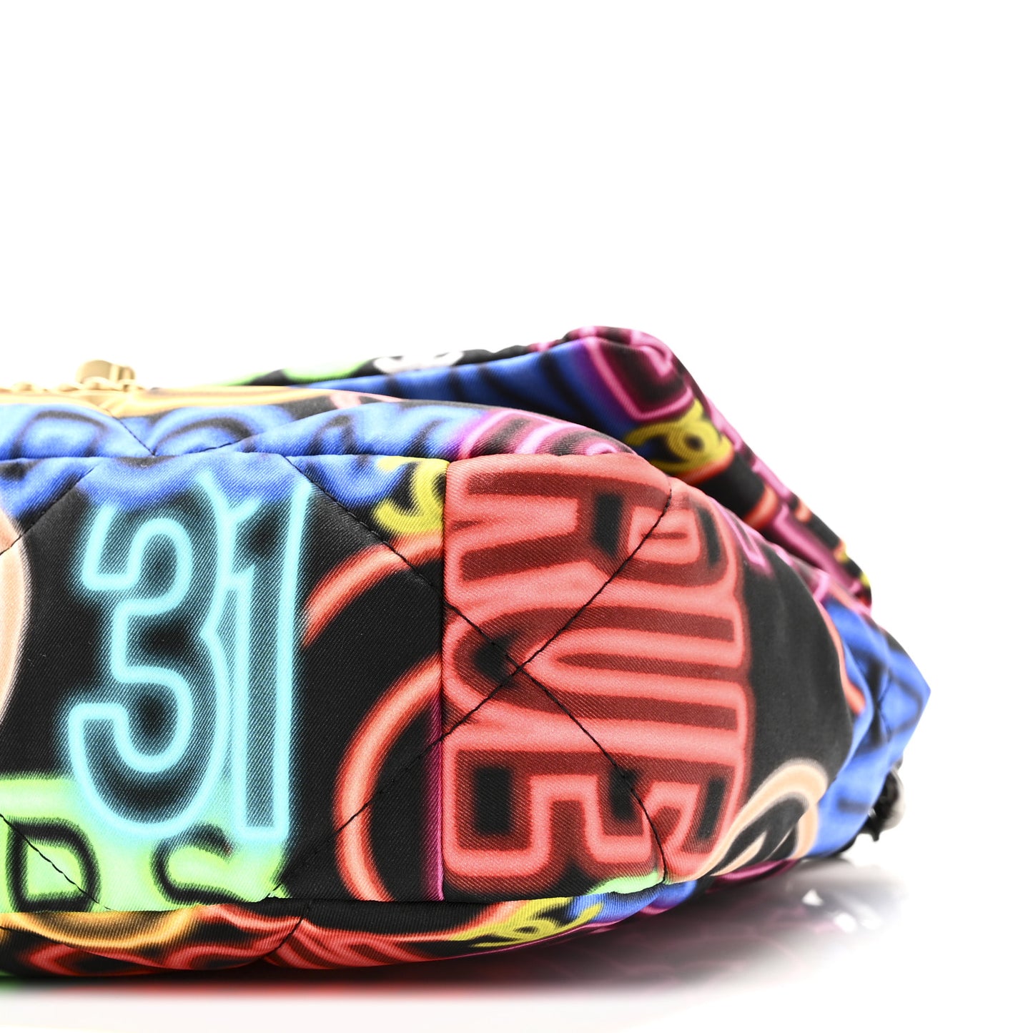 Fabric Printed Medium Chanel 19 Flap Black Multicolor