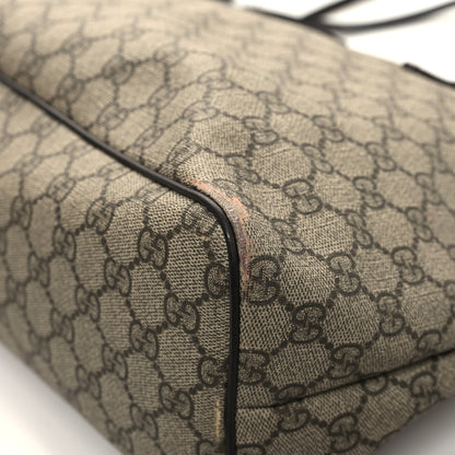 Gucci GG Supreme Monogram Medium Zippered Tote Dark Brown 10 of 15