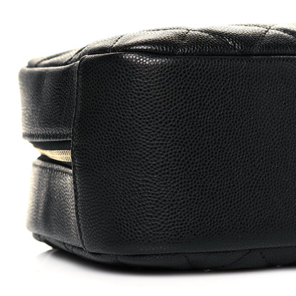 Chanel Caviar Quilted Curvy Pouch Cosmetic Case Black 8 of 10