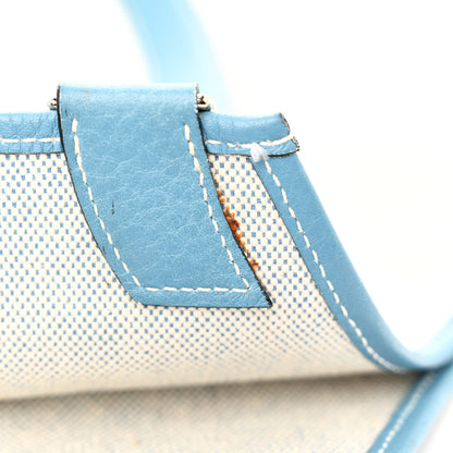 Hermes Toile Taurillon Clemence Jardinier PM Blue Jean 10 of 14