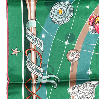 Hermes Silk Chorus Stellarum Scarf 70 Vert Vif Rose Multicolor 2 of 5