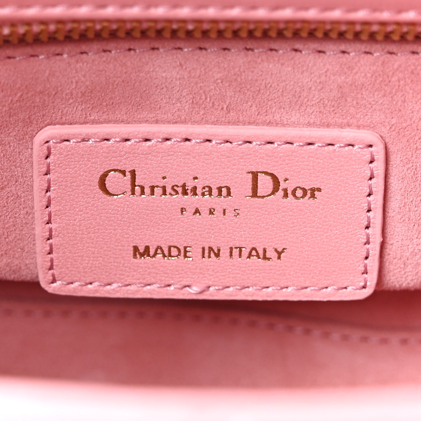 Metallic Lambskin Cannage Small Lady Dior Melacoton