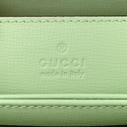 Gucci Glazed Textured Calfskin Mini Horsebit 1955 Top Handle Flap Bag Green 6 of 10