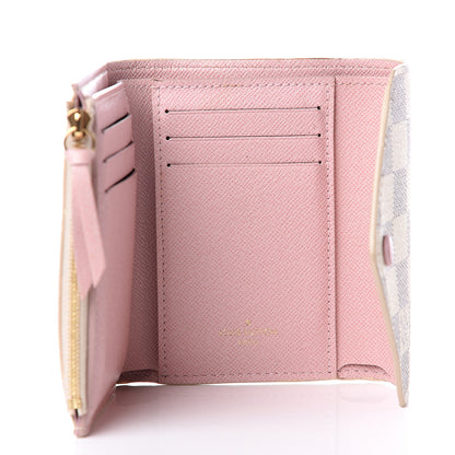 Louis Vuitton Damier Azur Victorine Wallet Rose Ballerine 4 of 14