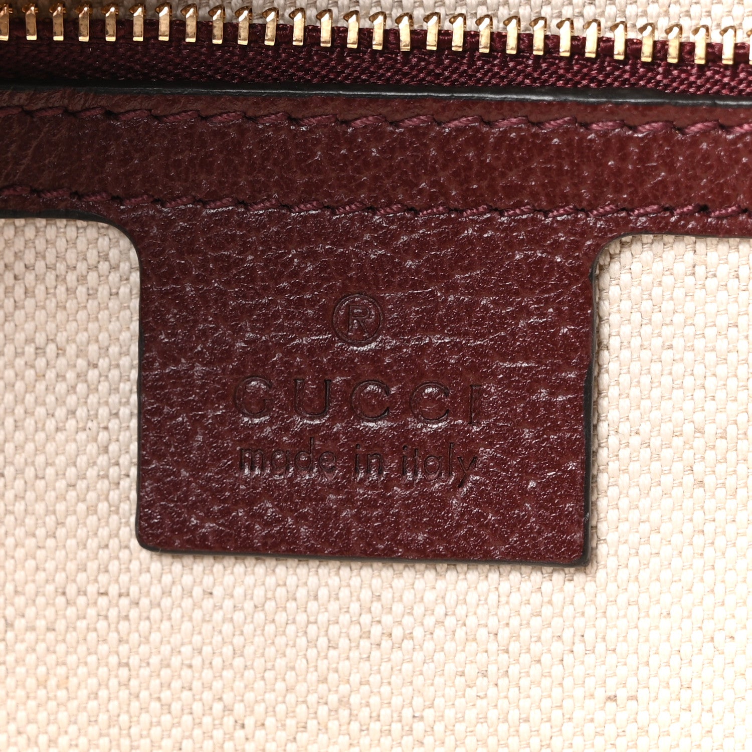 Gucci Monogram Textured Dollar Calfskin Web Medium Ophidia Shopping Tote Sahara Rubino Chardonnay 5 of 9