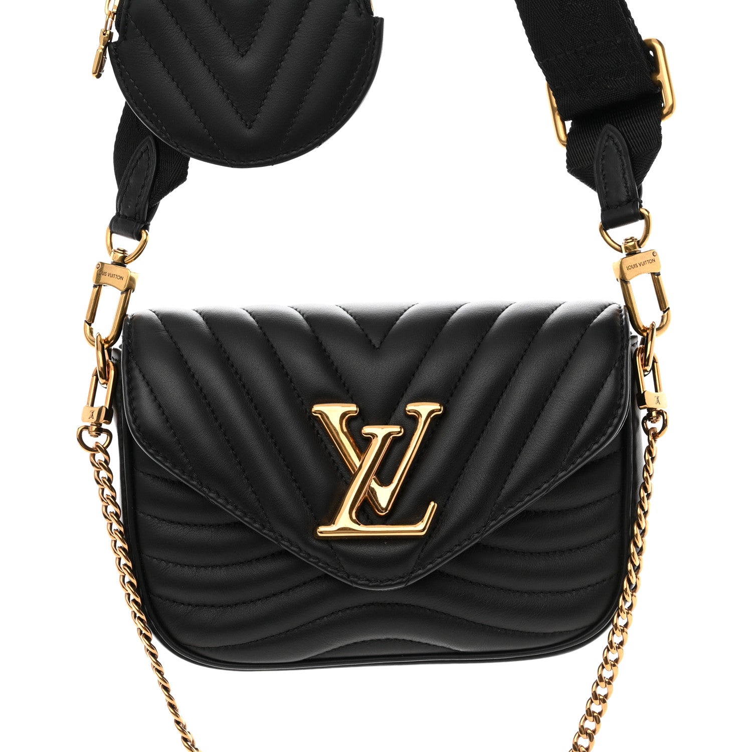 Louis Vuitton Calfskin New Wave Multi Pochette Black 11 of 14