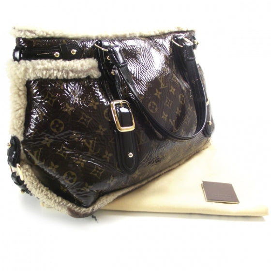 Louis Vuitton Patent Monogram Shearling Sac Thunder 3 of 13