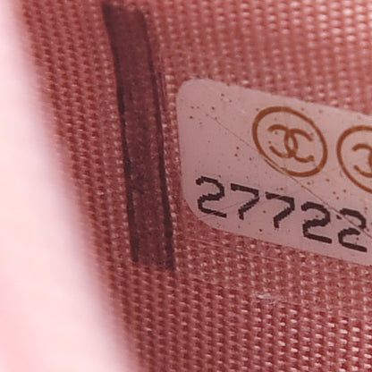 Chanel Caviar Quilted Large Boy Zip Around Wallet Pink 7 of 7