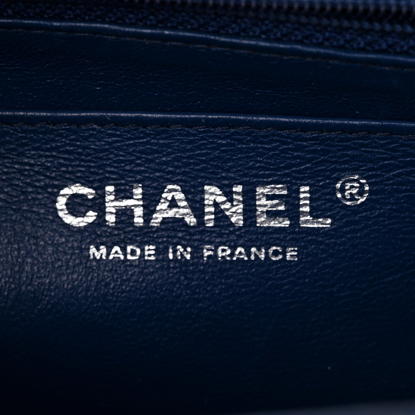 Caviar Quilted Mini Rectangular Flap Blue