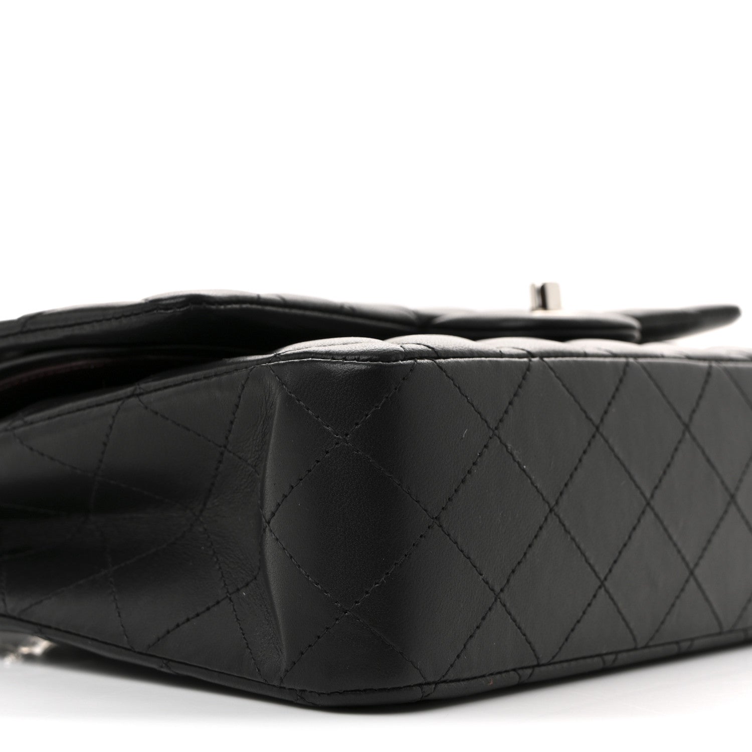 Chanel Lambskin Quilted Medium Double Flap Black 9 of 11