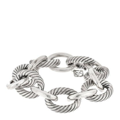 David Yurman Sterling Silver 17mm Extra Large Oval Link Bracelet 1 of 3