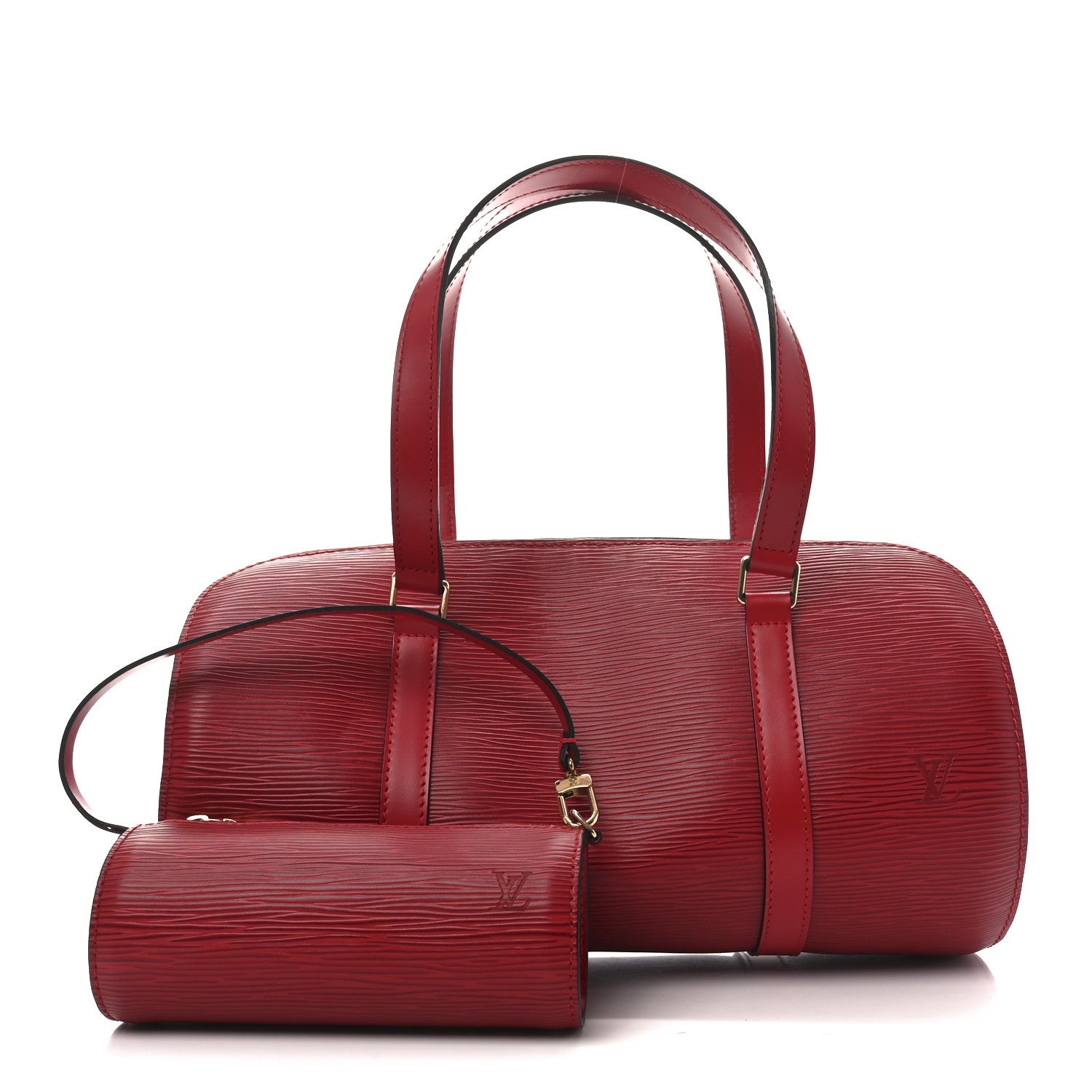 Louis Vuitton Epi Soufflot Castillan Red 3 of 10