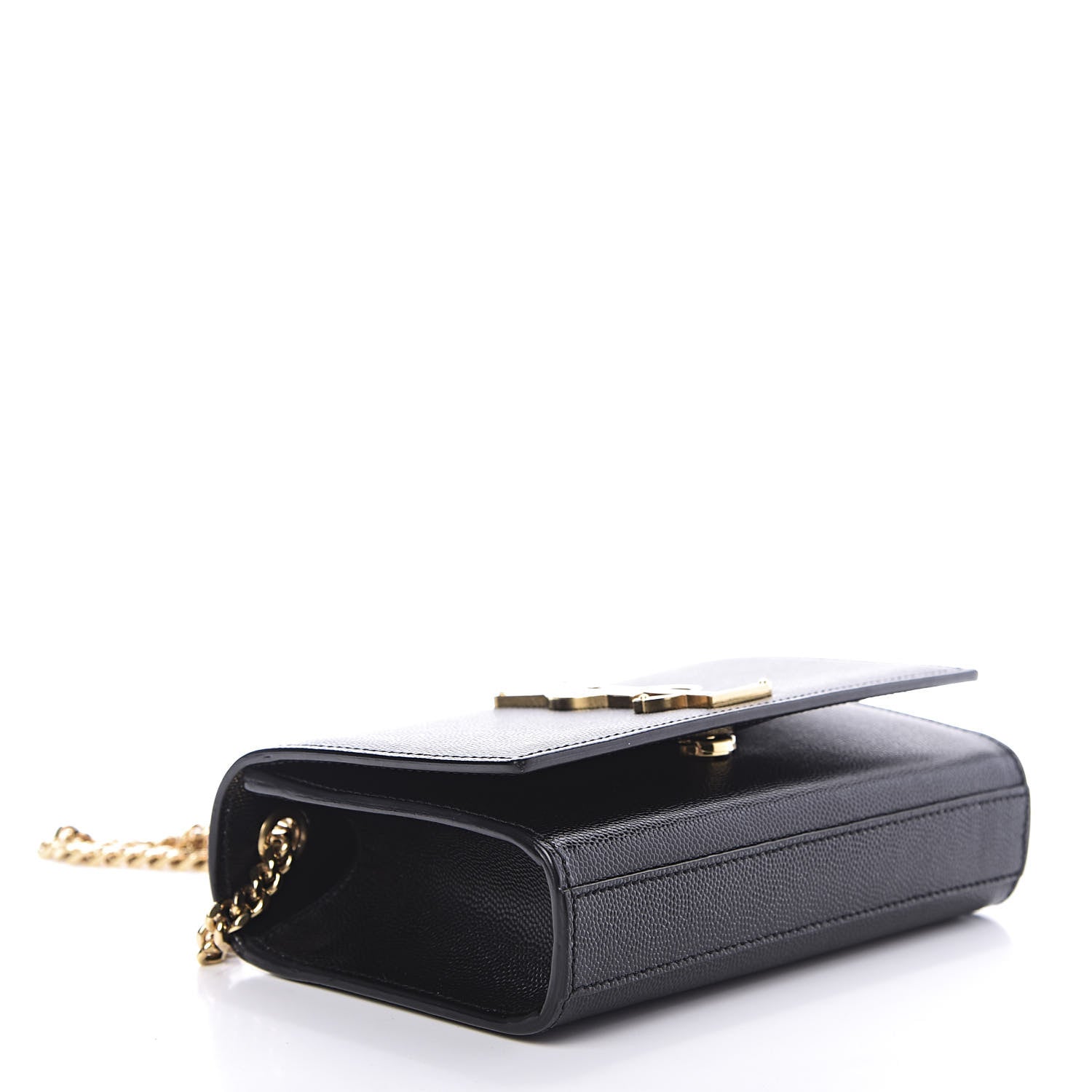 Saint Laurent Grain De Poudre Small Monogram Kate Satchel Black 4 of 12