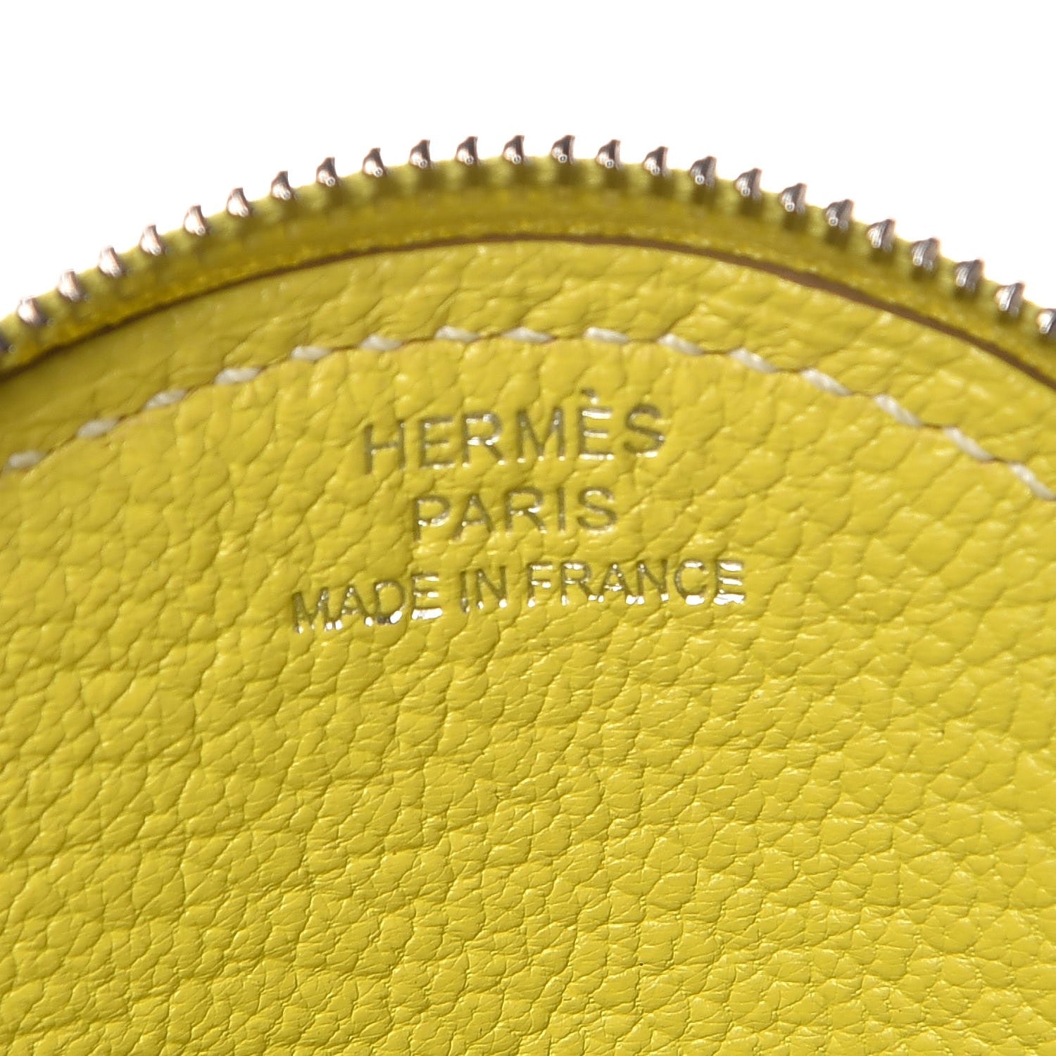 Hermes Chevre Mysore Tutti Frutti Citron Coin Purse Charm Lime 6 of 7
