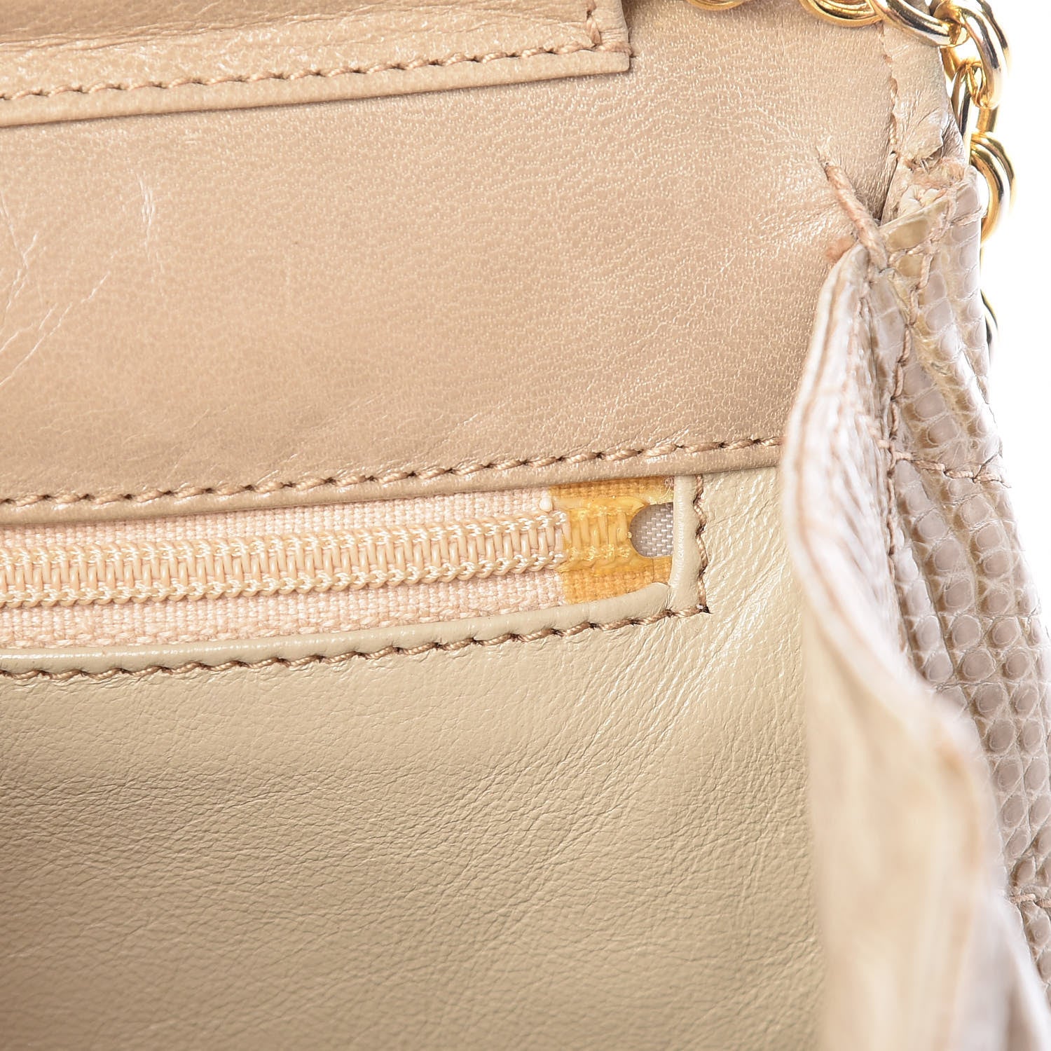 Chanel Lizard Small Square Flap Beige 14 of 25