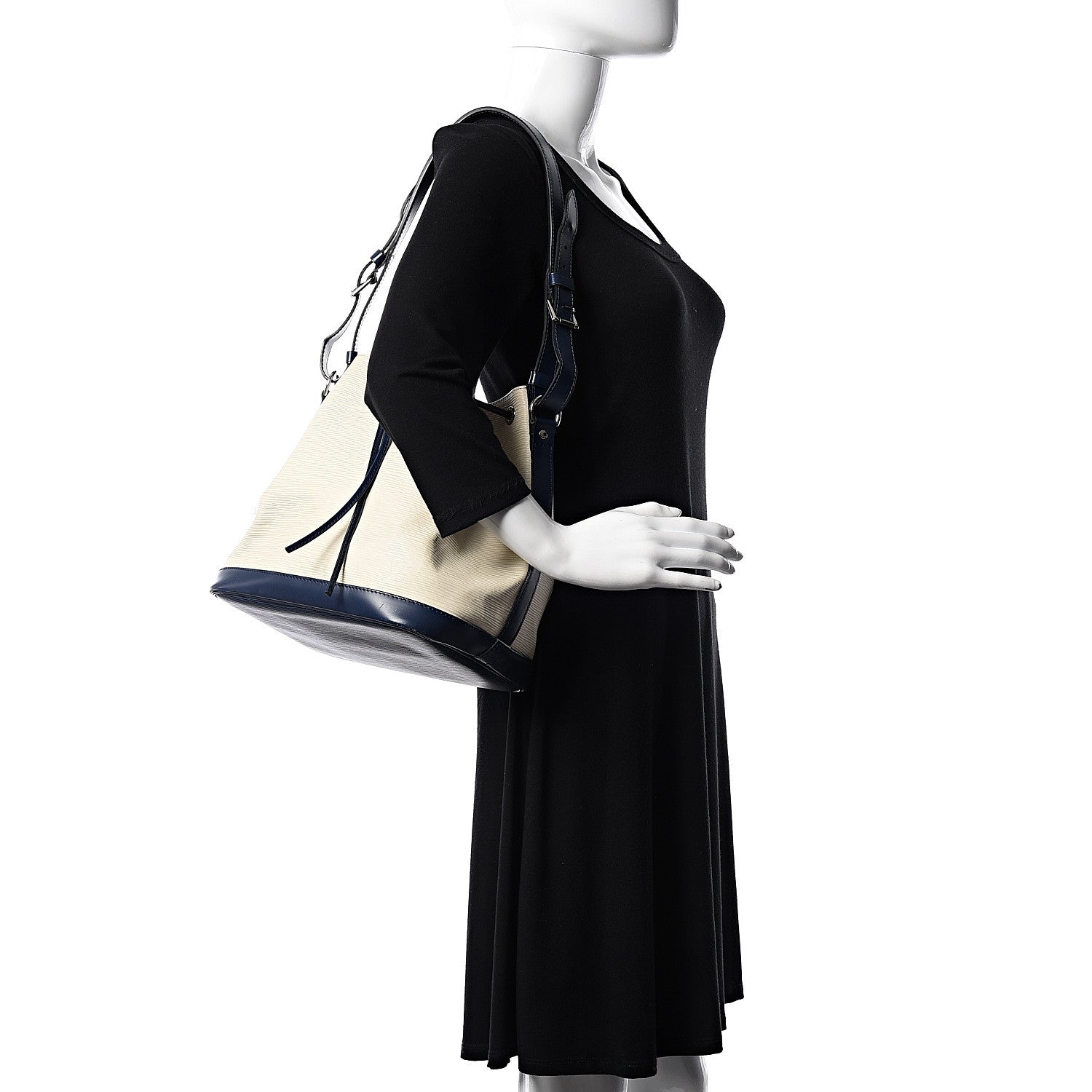 Louis Vuitton Epi Petit Bi-Color Noe Ivory Indigo 2 of 16
