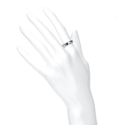 Cartier 18K White Gold Diamond 4mm LOVE Wedding Band Ring 53 6.5 2 of 5