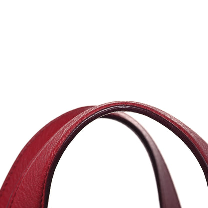MCM Calfskin Ottomar Monogram Large Essential Tote Red 10 of 10