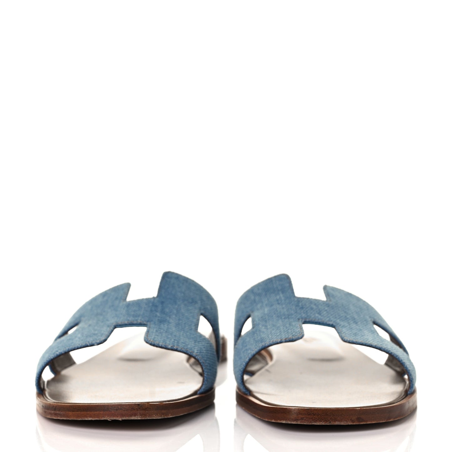 Denim Canvas Oran Sandals 37.5 Bleu Clair