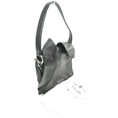 Prada Nappa Ruffle Bag Black 3 of 8