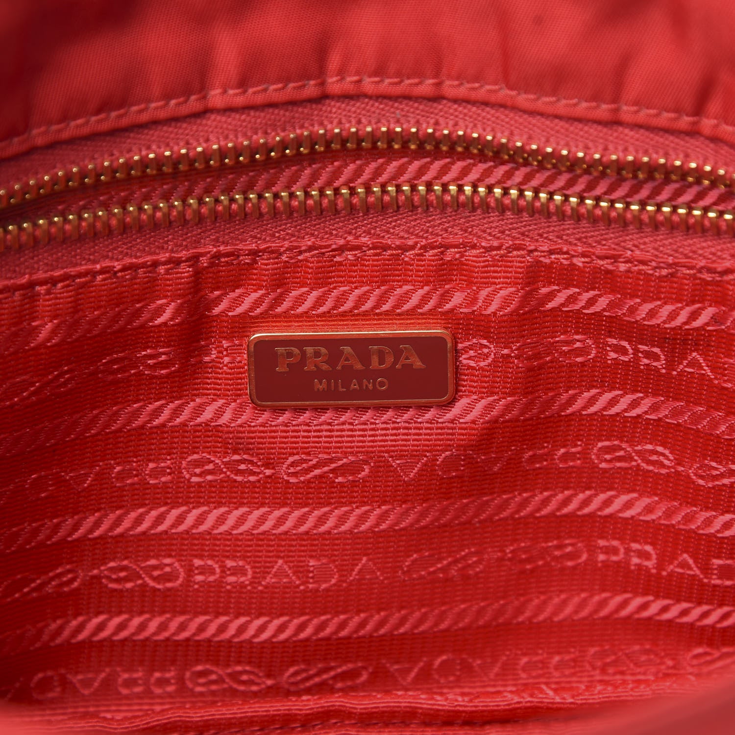 Prada Tessuto Nylon Saffiano Small Messenger Bag Red 8 of 15