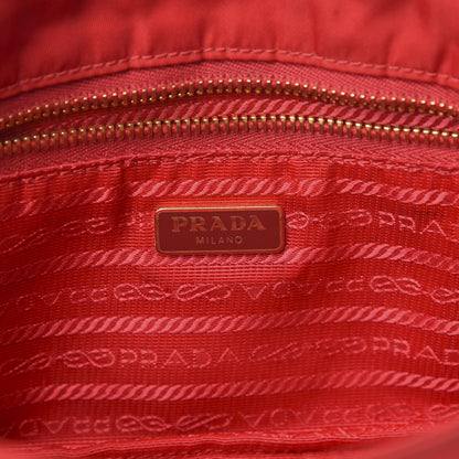 Prada Tessuto Nylon Saffiano Small Messenger Bag Red 8 of 15