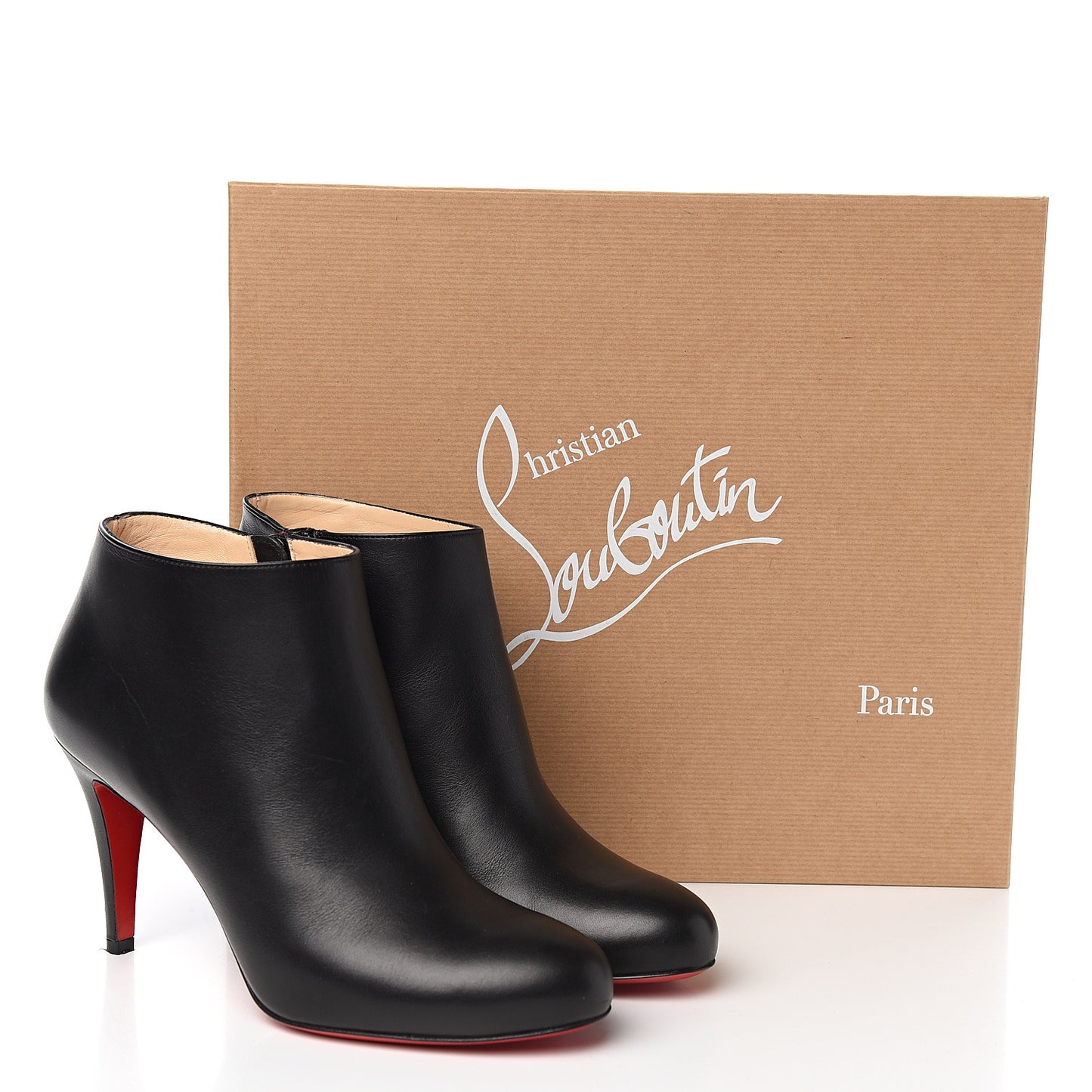 Calfskin Belle 85 Ankle Boots 39.5 Black