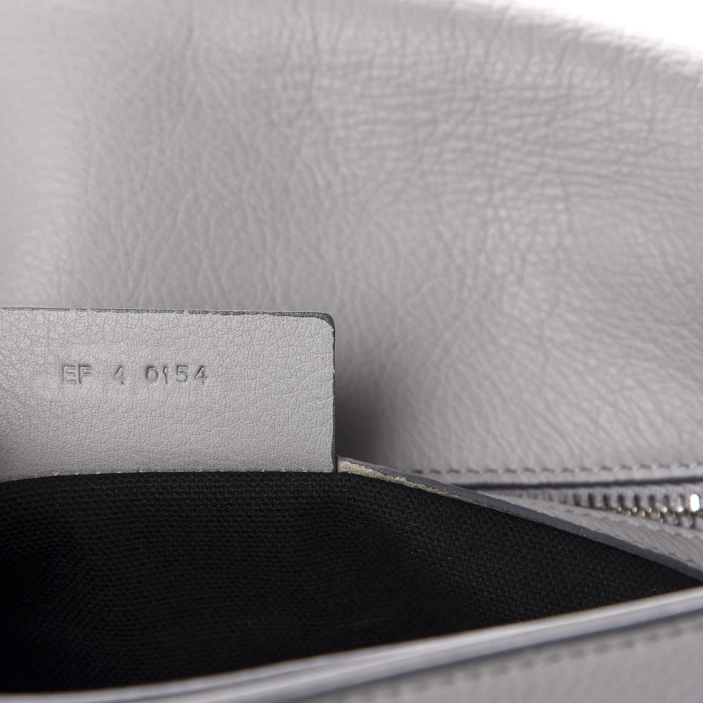 Grained Calfskin Medium Pandora Pure Flap Bag Pearl Grey