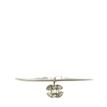 Chanel Crystal Baguette CC Chain Bracelet Silver 1 of 6