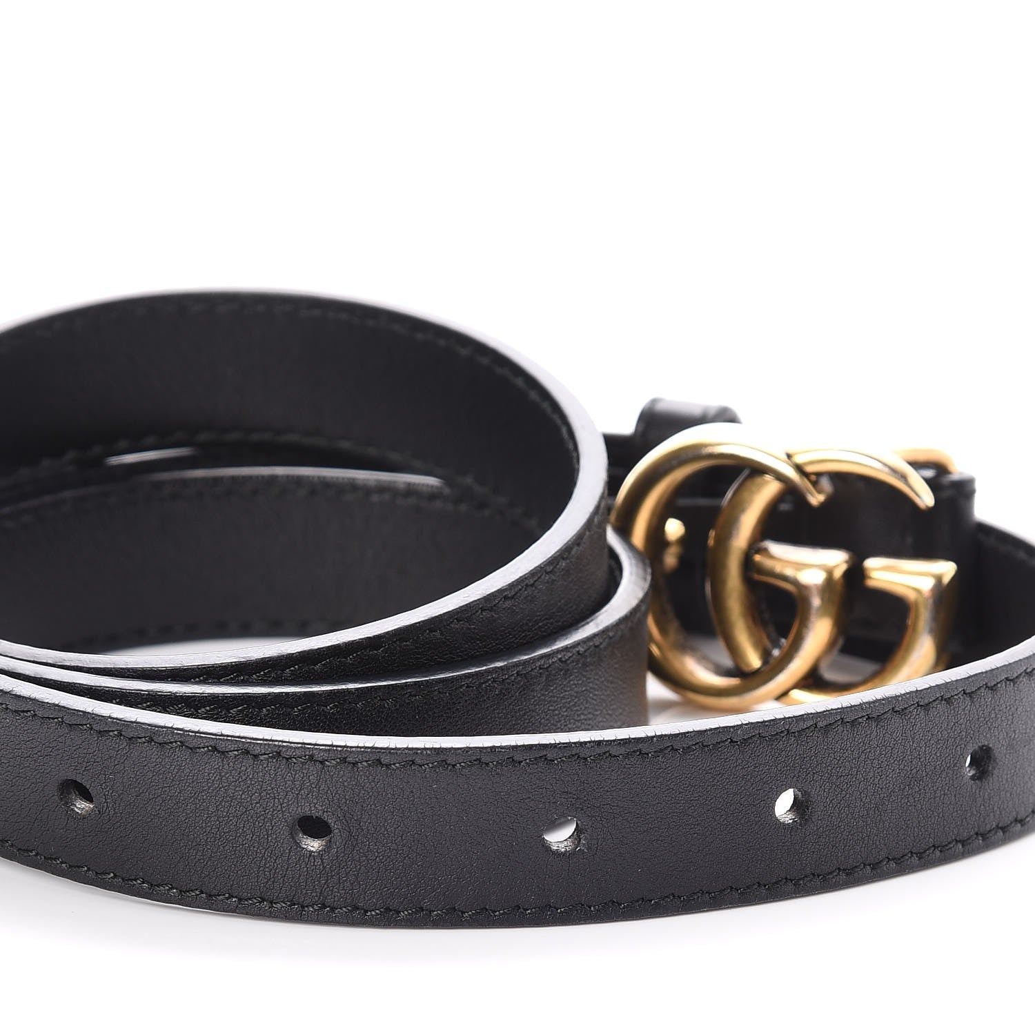 Gucci Calfskin Double G 20mm Belt 80 32 Black 4 of 7