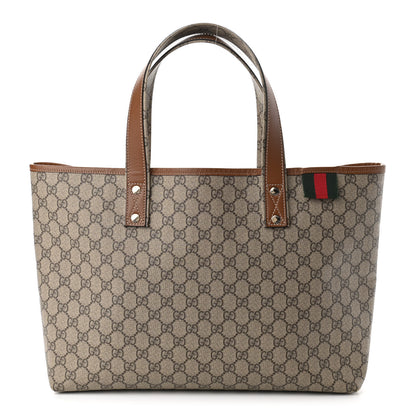 Gucci GG Plus Monogram Medium Signature Web Loop Tote Brown 1 of 11