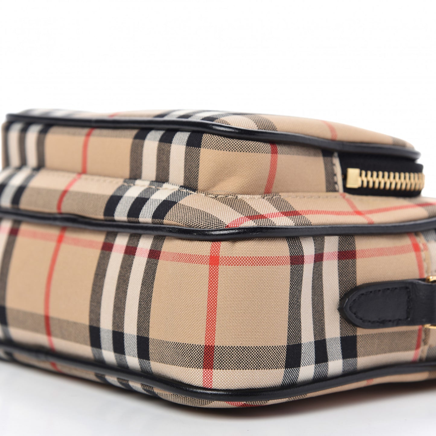 Calfskin Vintage Check Camera Bag Archive Beige