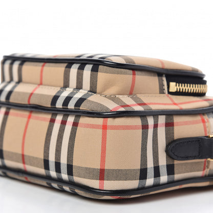 Burberry Calfskin Vintage Check Camera Bag Archive Beige 7 of 9