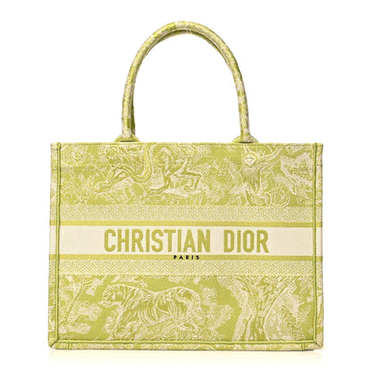 Christian Dior Canvas Embroidered Medium Dioriviera Toile De Jouy Book Tote D-Lite Green 1 of 9
