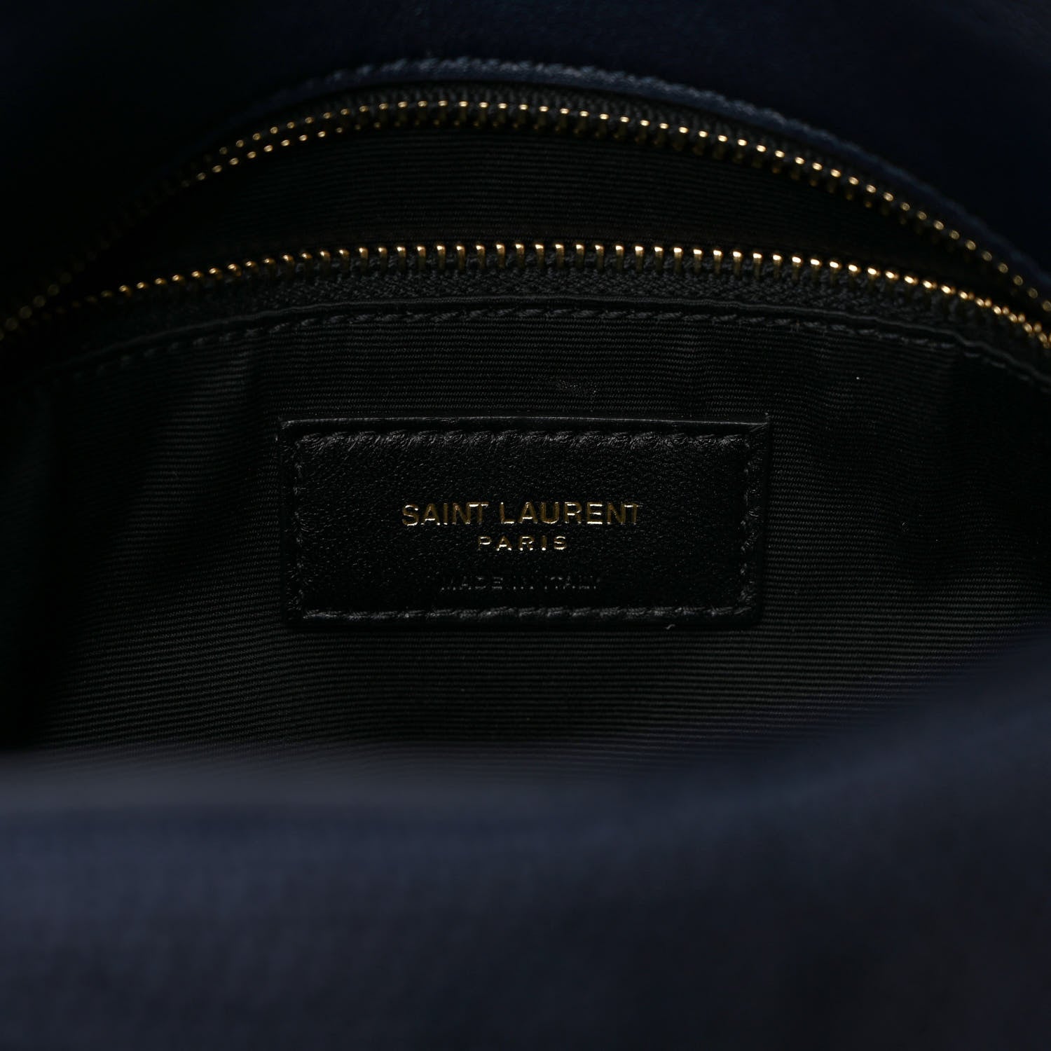 Saint Laurent Canvas Quilted Small Loulou Puffer Monogram Chain Satchel Deep Marine 6 of 9
