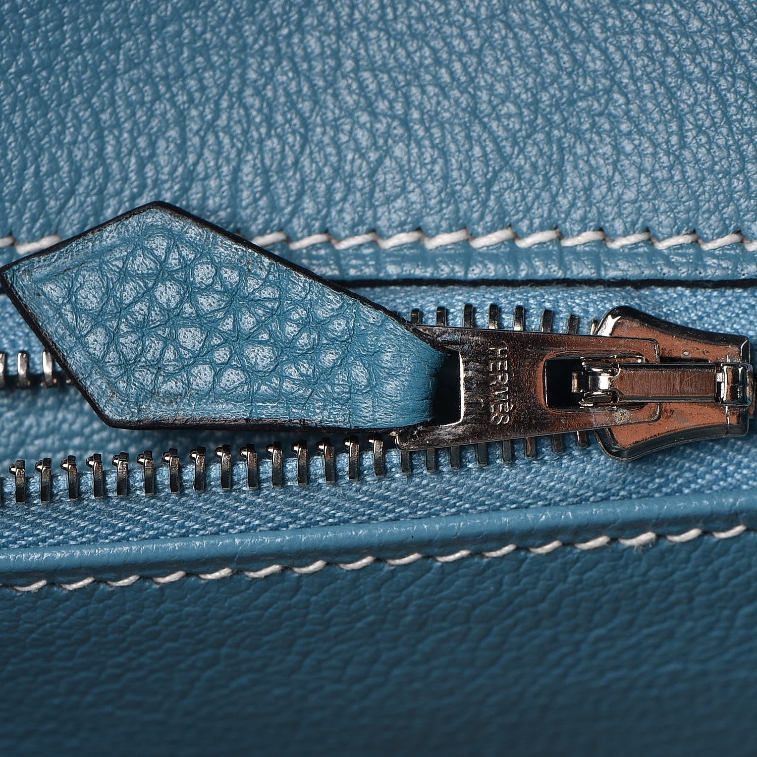 Hermes Taurillon Clemence Birkin 40 Blue Jean 13 of 28