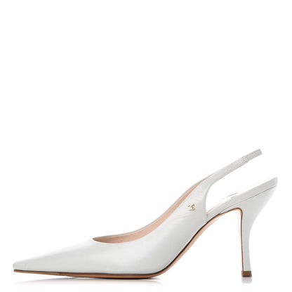 Chanel Lambskin CC Slingback Heels 38 Light Green 1 of 12