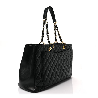 Chanel Caviar Quilted XL Grand Shopping Tote GST Black 3 of 8