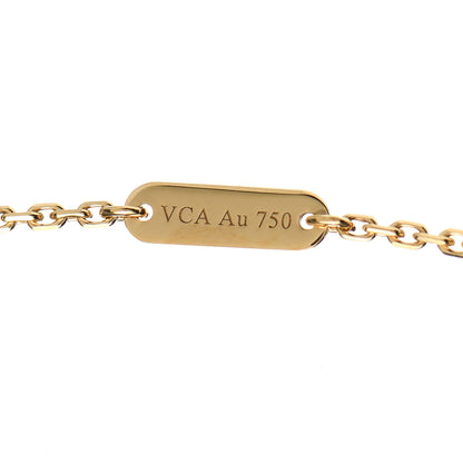 Van Cleef & Arpels 18K Yellow Gold Carnelian Vintage Alhambra Pendant Necklace 5 of 7