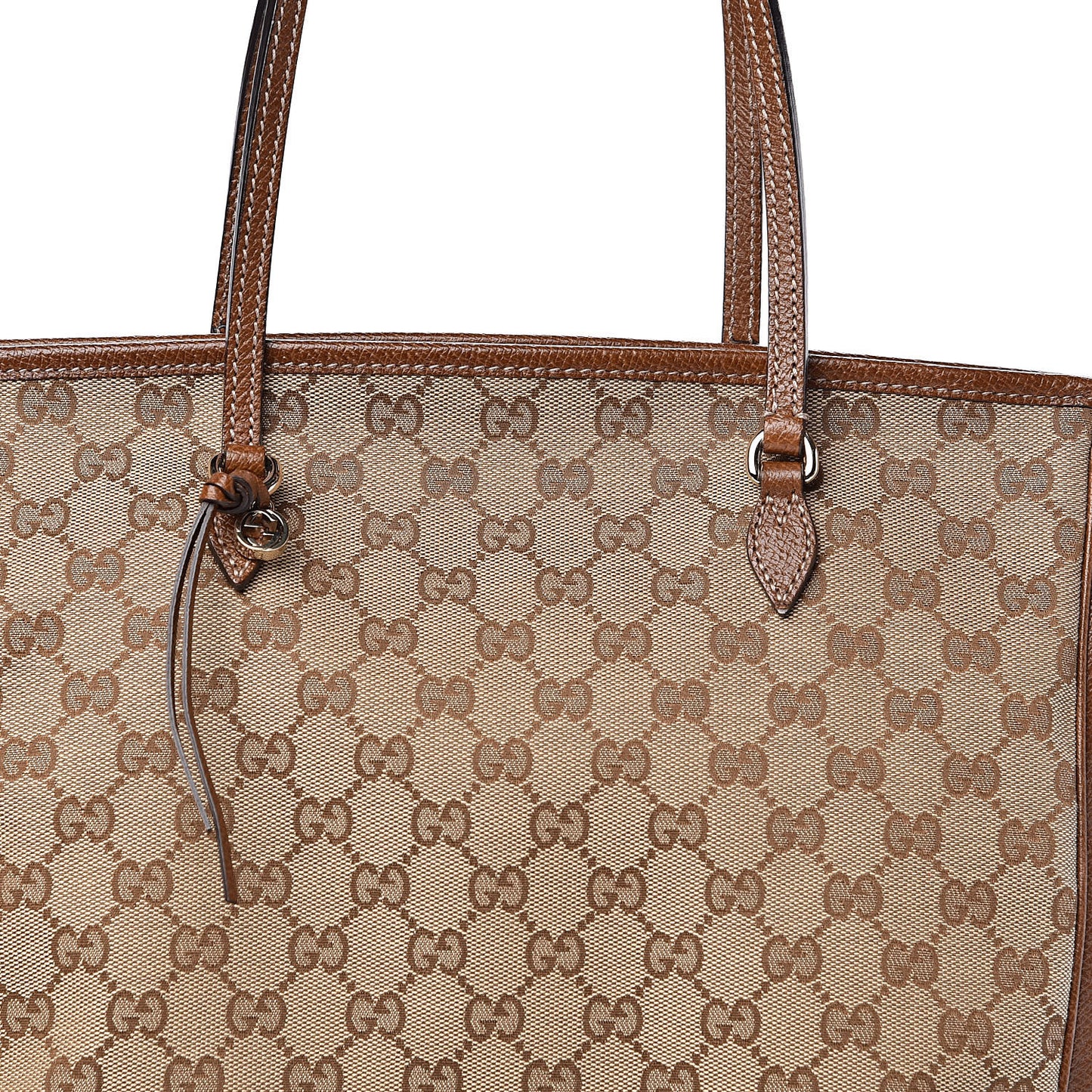 Monogram Medium Bree Zippered Tote Beige Tabacco