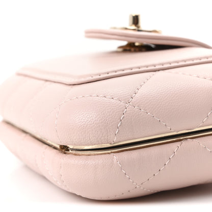 Chanel Lambskin Quilted Mini CC Chain Pocket Bag Light Pink 9 of 10