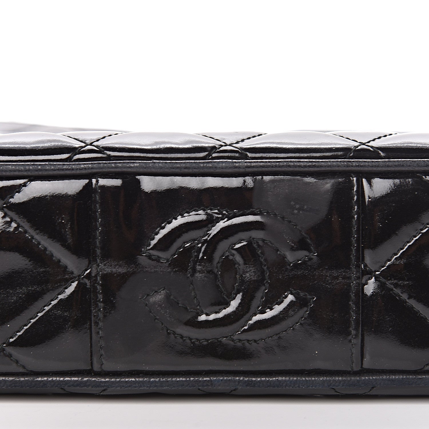 Chanel Patent Quilted Camera Case Black 14 of 17