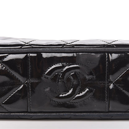 Chanel Patent Quilted Camera Case Black 14 of 17