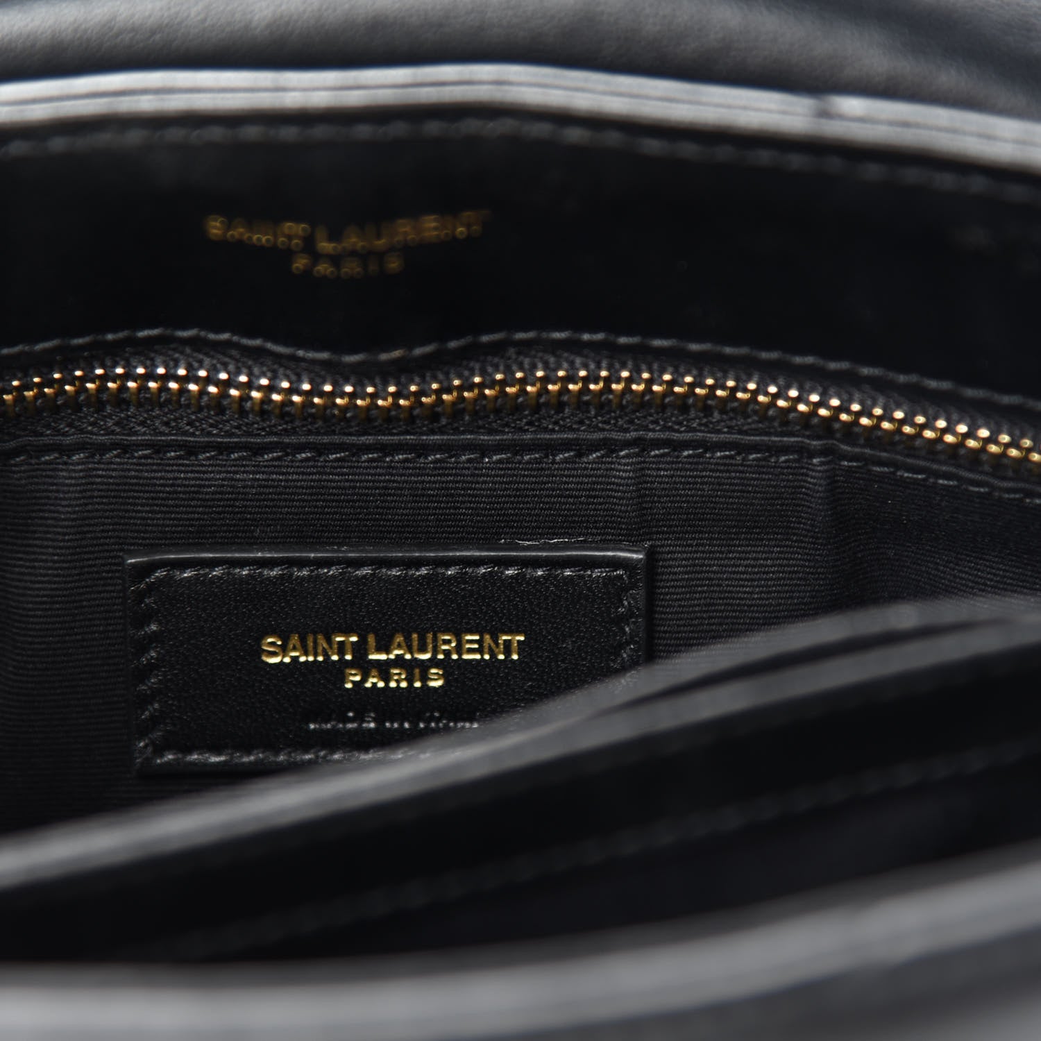 Saint Laurent Calfskin Y Quilted Monogram Toy Loulou Crossbody Bag Black 8 of 12