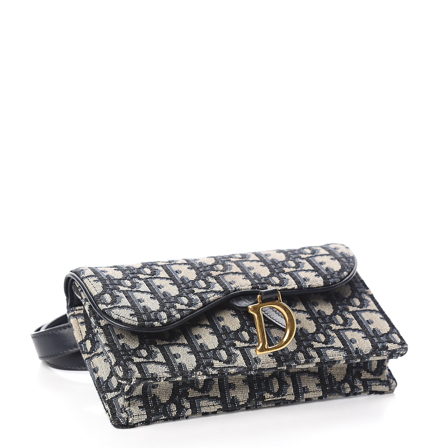 Christian Dior Oblique Saddle Belt Bag Blue 3 of 11